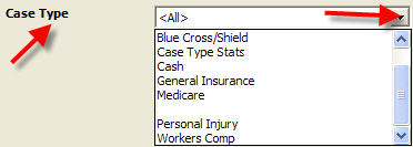 Billing Billing Case Type Drop Down