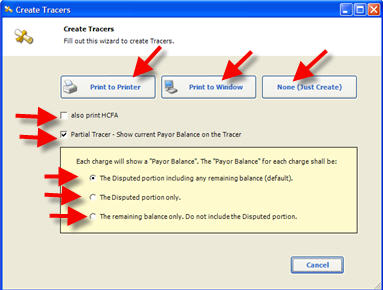 Billing Billing Other Options Create Tracers 2