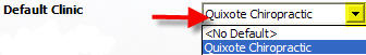 User Default Clinic Drop Down