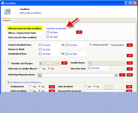 Case Information Condition Tab Add
